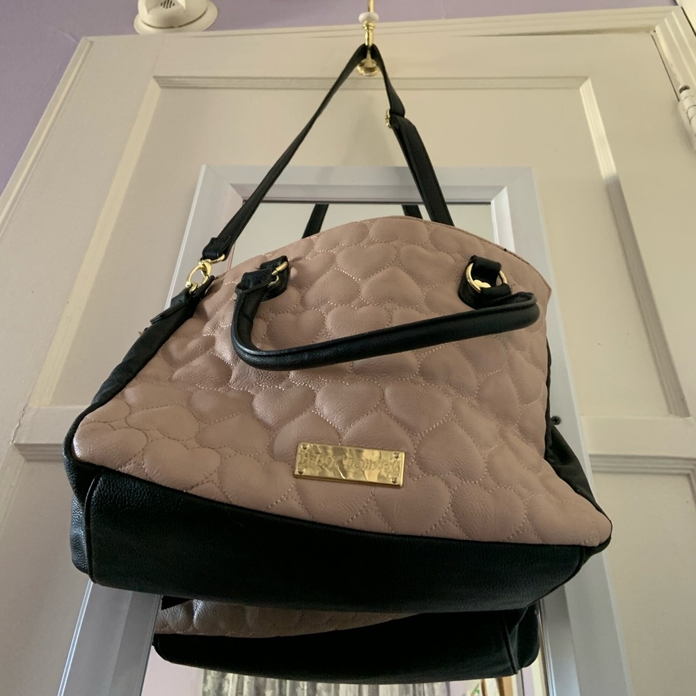 Pink and black Betsy Johnson purse